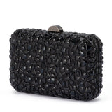 Aviva Crystal Clutch Black - The Stockroom NZ