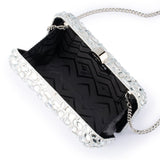 Aviva Crystal Clutch Silver - The Stockroom NZ