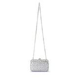 Aviva Crystal Clutch Silver - The Stockroom NZ