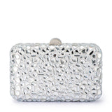 Aviva Crystal Clutch Silver - The Stockroom NZ