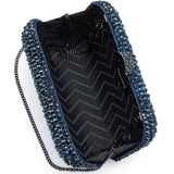 Casey Hot Fix Sparkle Clutch - Blue - The Stockroom NZ