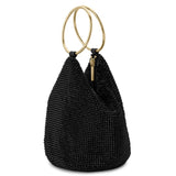 ELLIE CRYSTAL MESH HANDLE BAG - Black - The Stockroom NZ