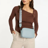 Plunder with Branded Webbed Strap in Powder Blue by Status Anxiety