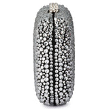 Casey Hot Fix Sparkle Clutch - Black/Silver