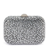 Casey Hot Fix Sparkle Clutch - Black/Silver