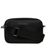 Plunder in Black with Branded Webbing Strap by Status Anxiety